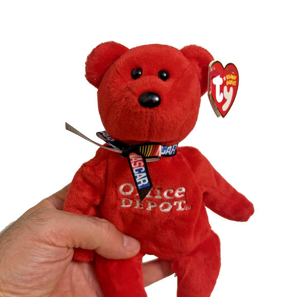 Ty Beanie Baby Carl Edwards Bear MWMT 2007 Nascar #99 Office Depot Giftable EUC - Picture 3 of 12
